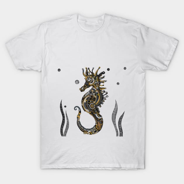 Steampunk Seahorse T-Shirt by paviash